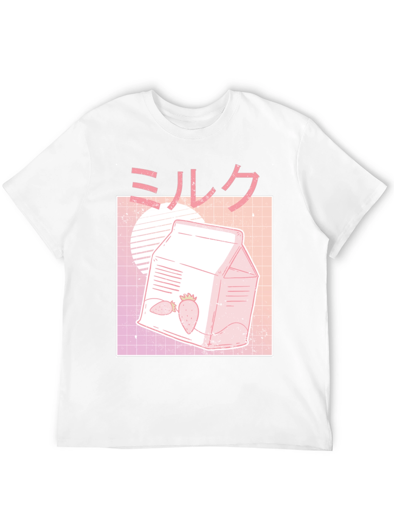Strawberry Milk Graphic Tee - Vaporwave Aesthetic