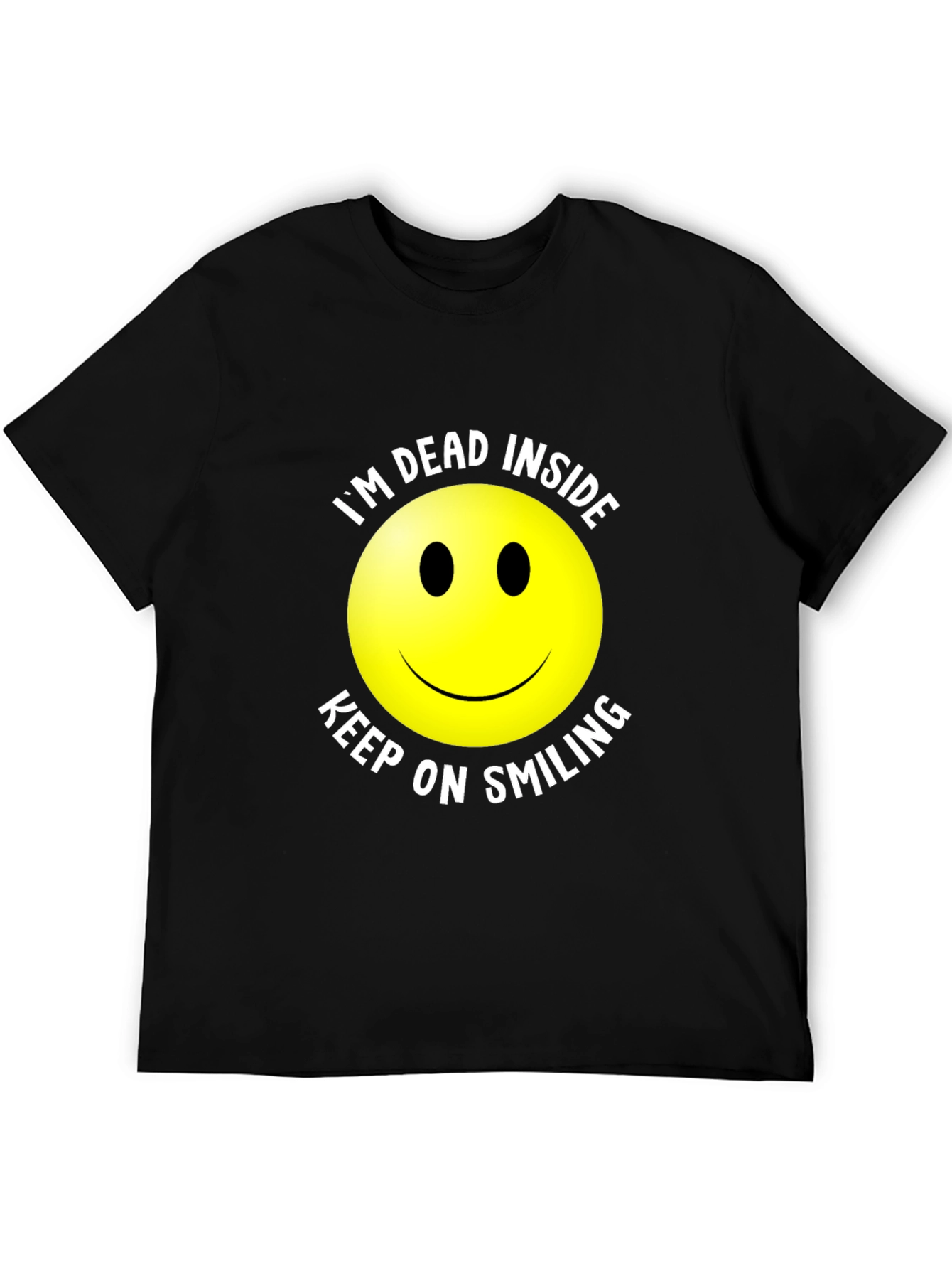 Im Dead Inside Smiley Face Graphic T-Shirt