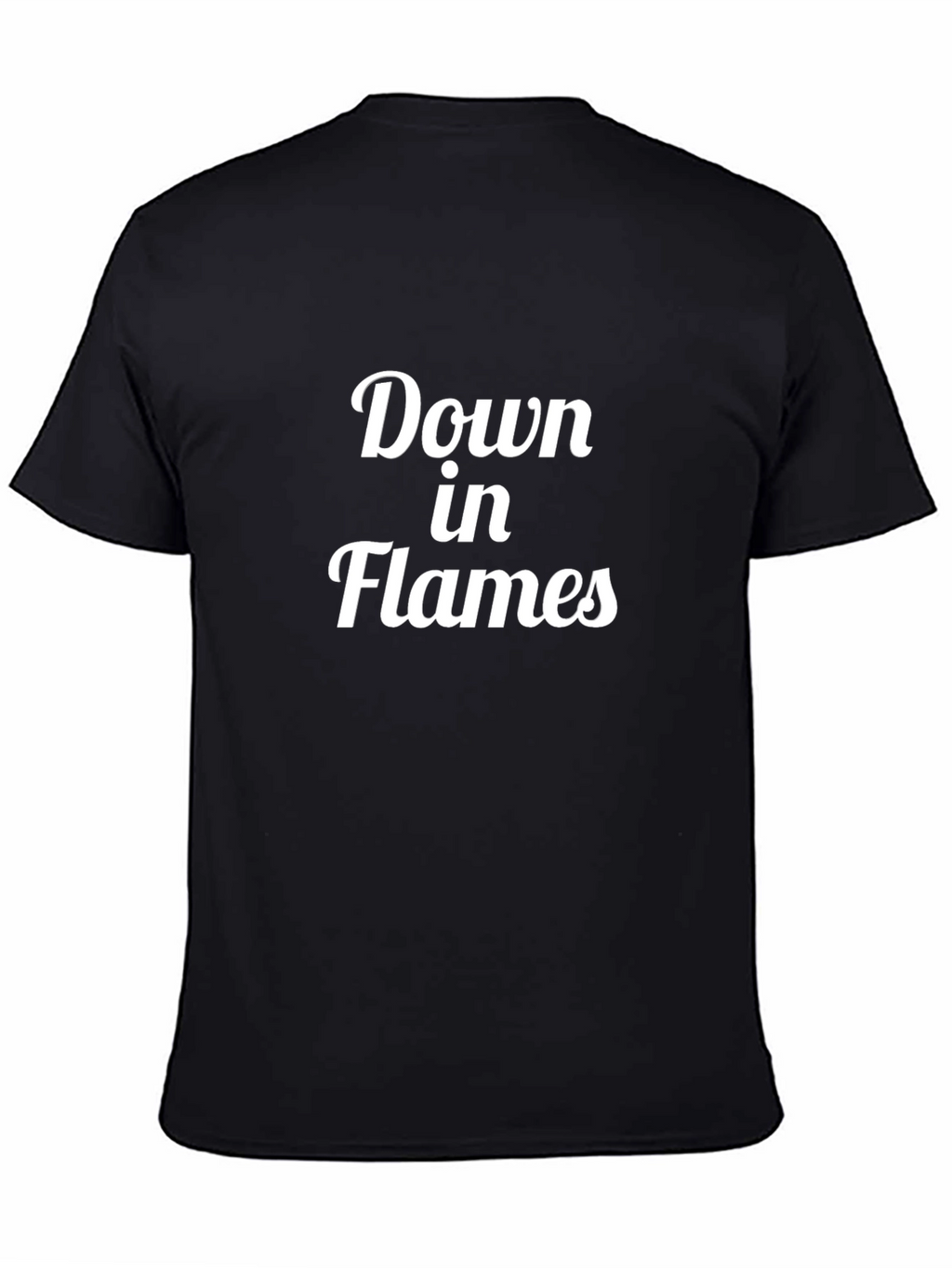 Down in Flames Black Graphic Tee