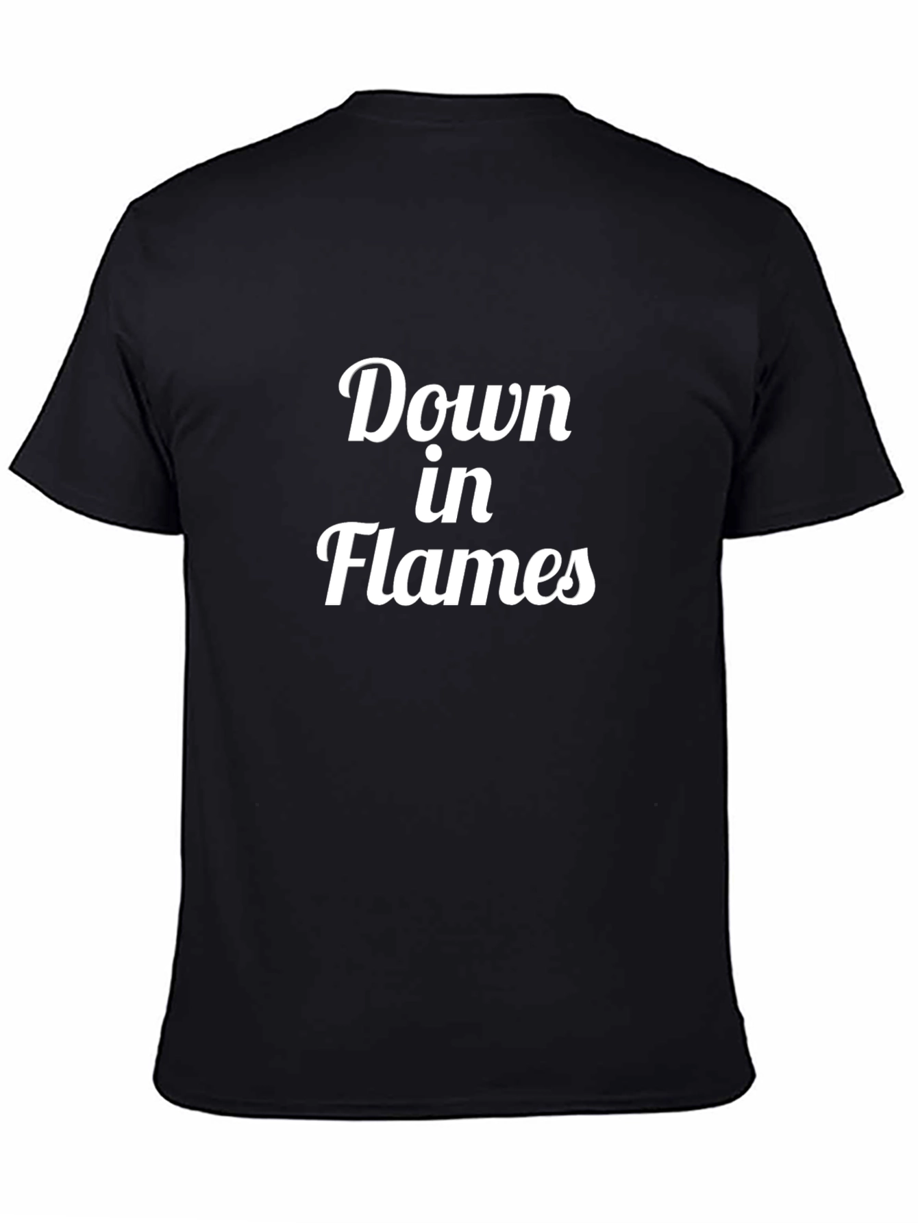 Down in Flames Black Graphic Tee