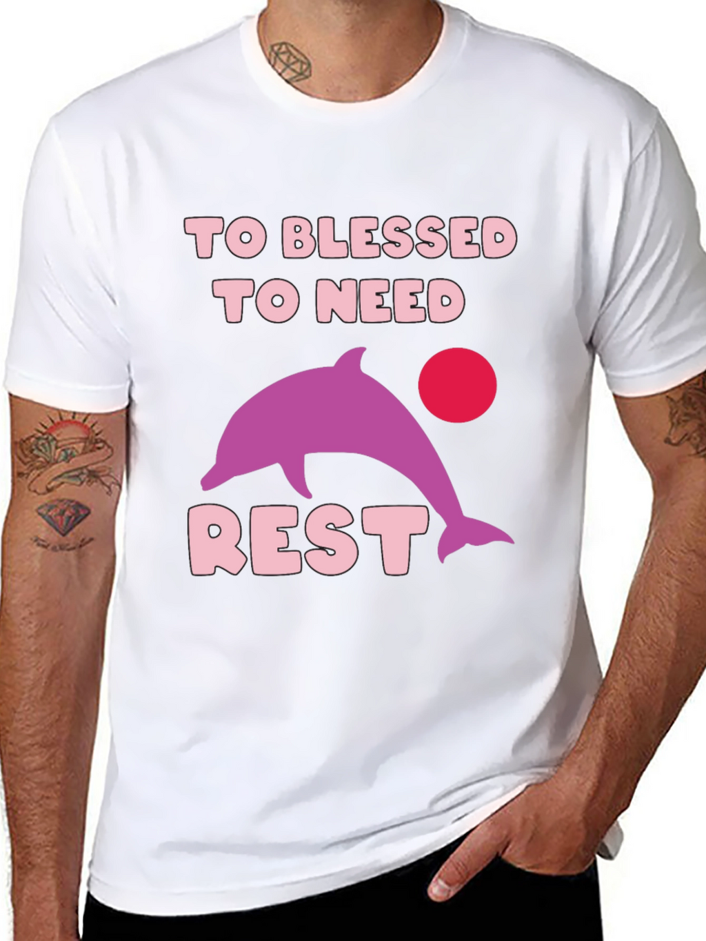 Blessed Dolphin Graphic Tee - Relaxed Fit
