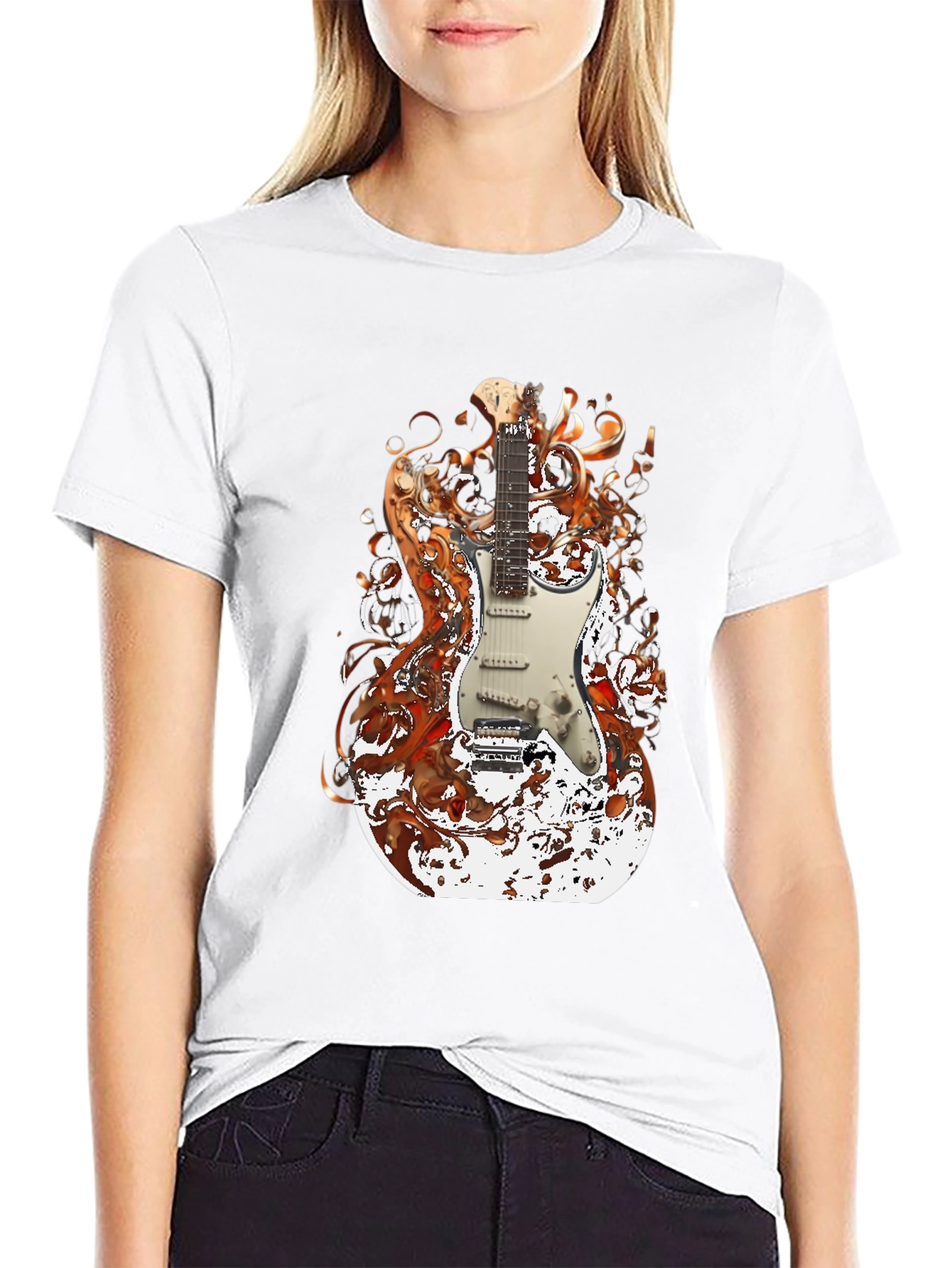 Electric Guitar Graphic Tee - Rocker Style