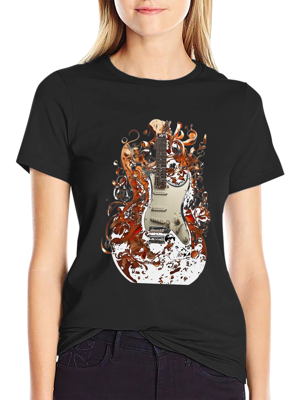 Electric Guitar Graphic Tee - Rocker Style