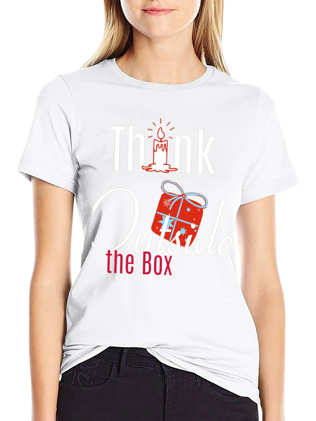 Think Outside the Box Novelty Graphic T-Shirt