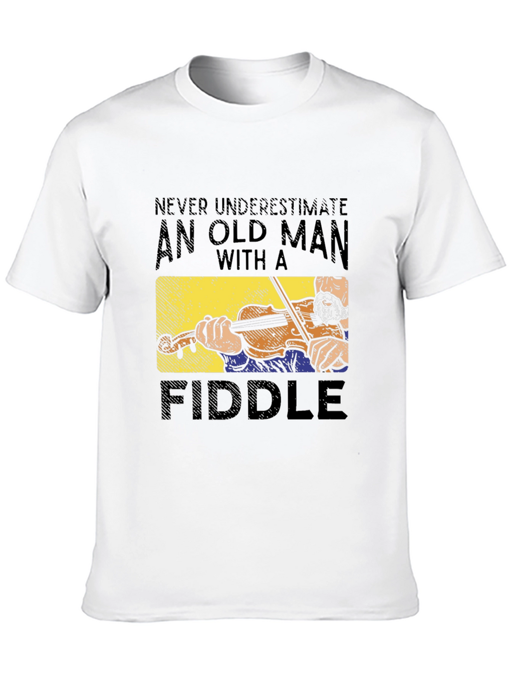 Old Man Fiddle T-Shirt - Musician Gift