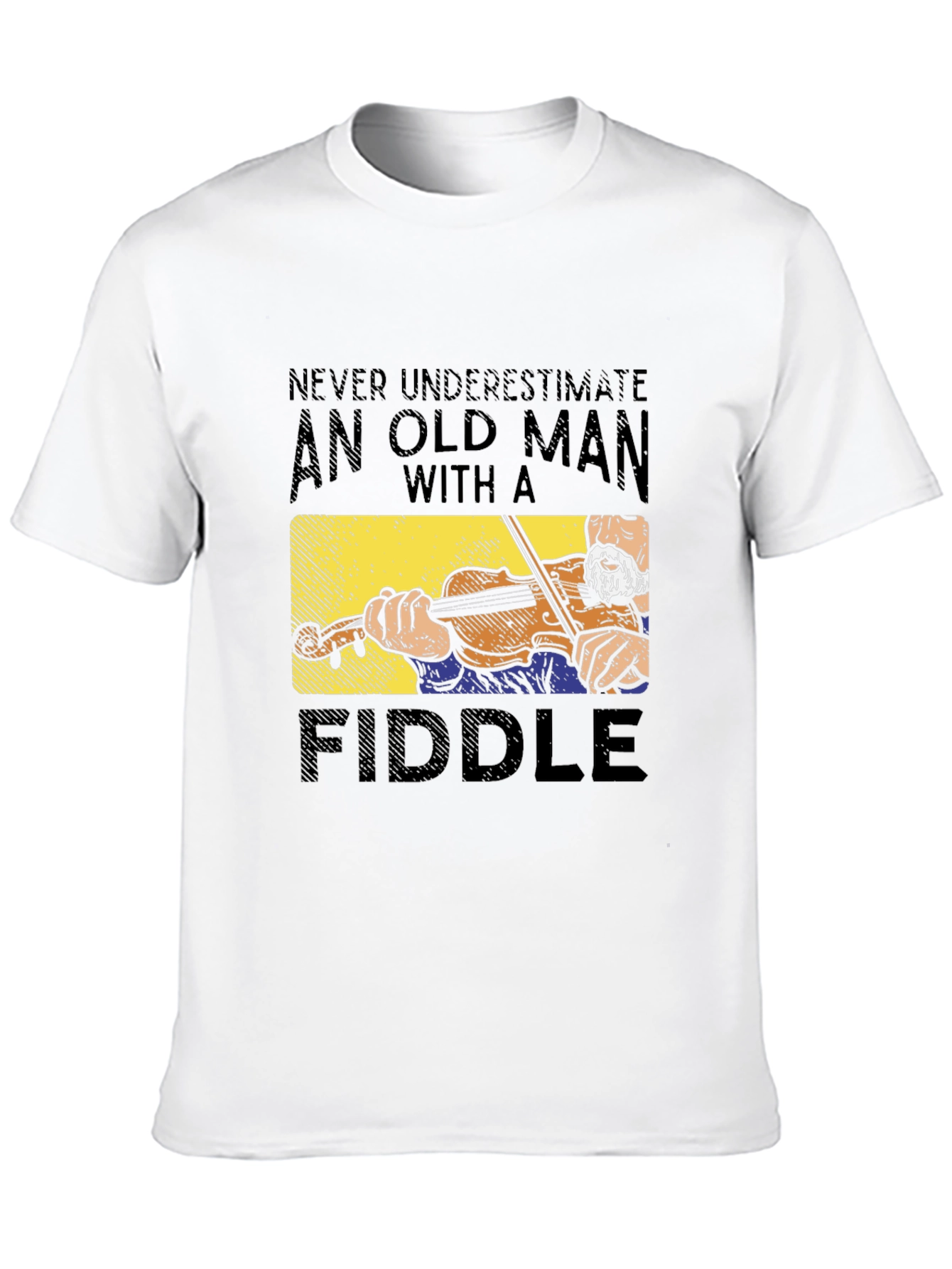 Old Man Fiddle T-Shirt - Musician Gift