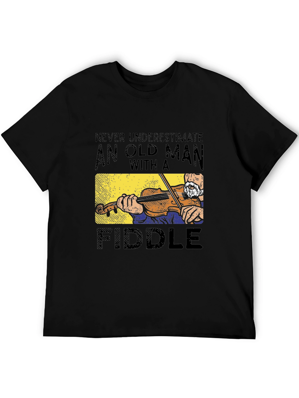 Old Man Fiddle T-Shirt - Musician Gift