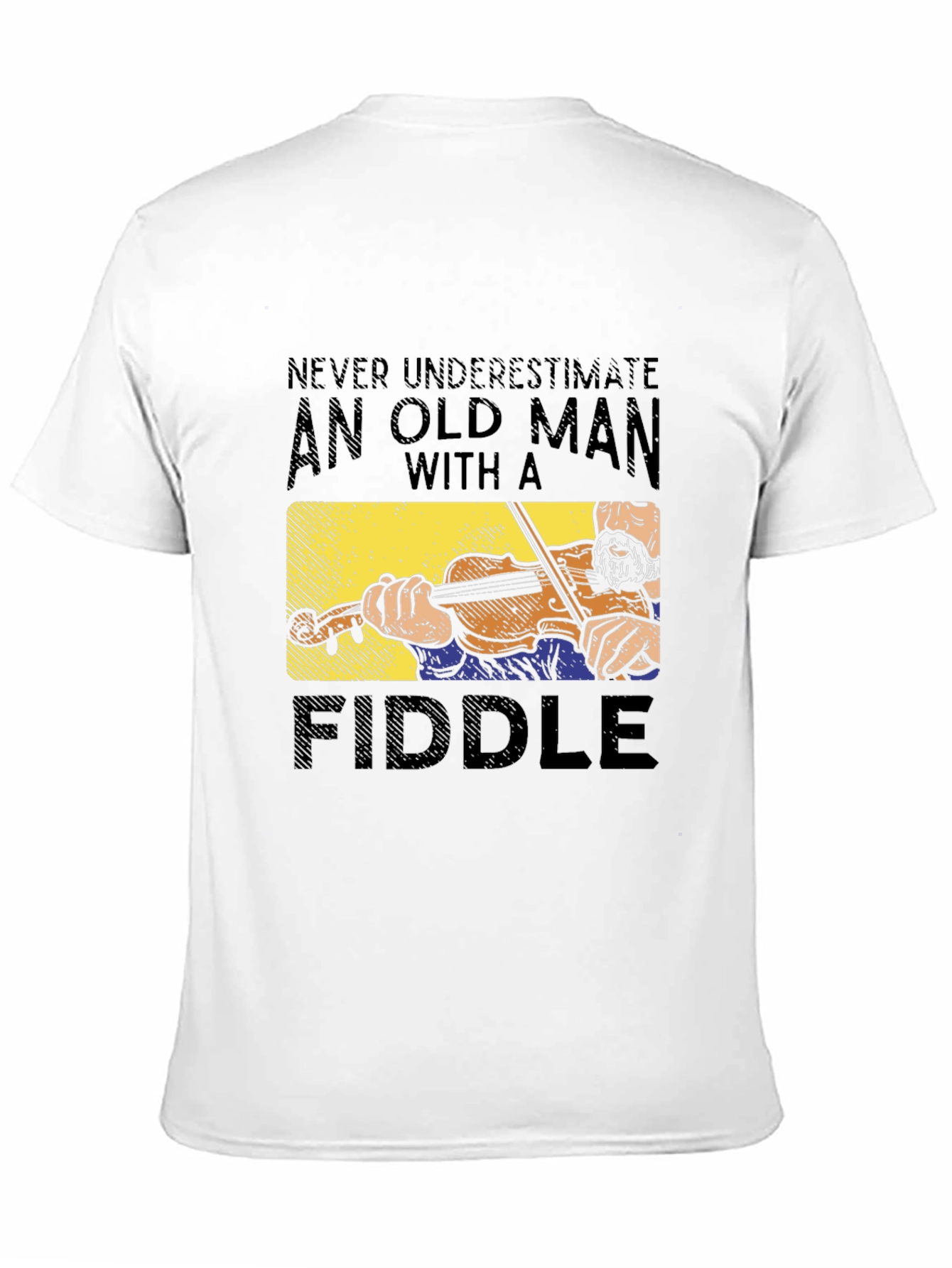 Old Man Fiddle T-Shirt - Musician Gift