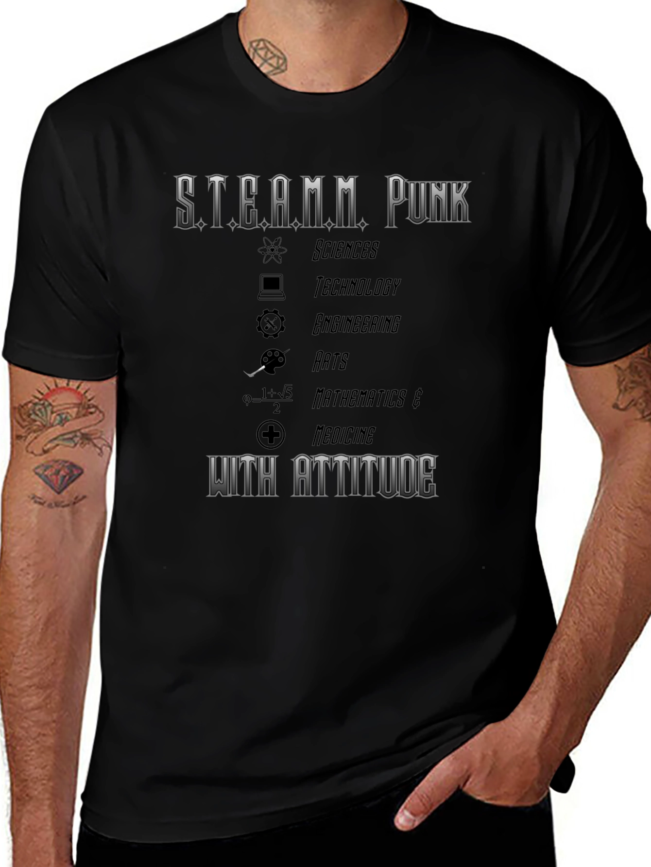 STEAMM Punk T-Shirt - Sciences Tech Engineering Arts Math Med