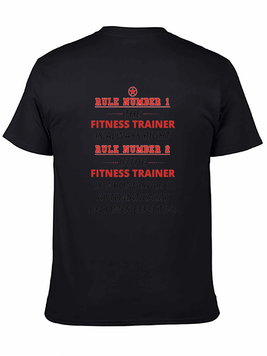 Fitness Trainer Rules Funny T-Shirt