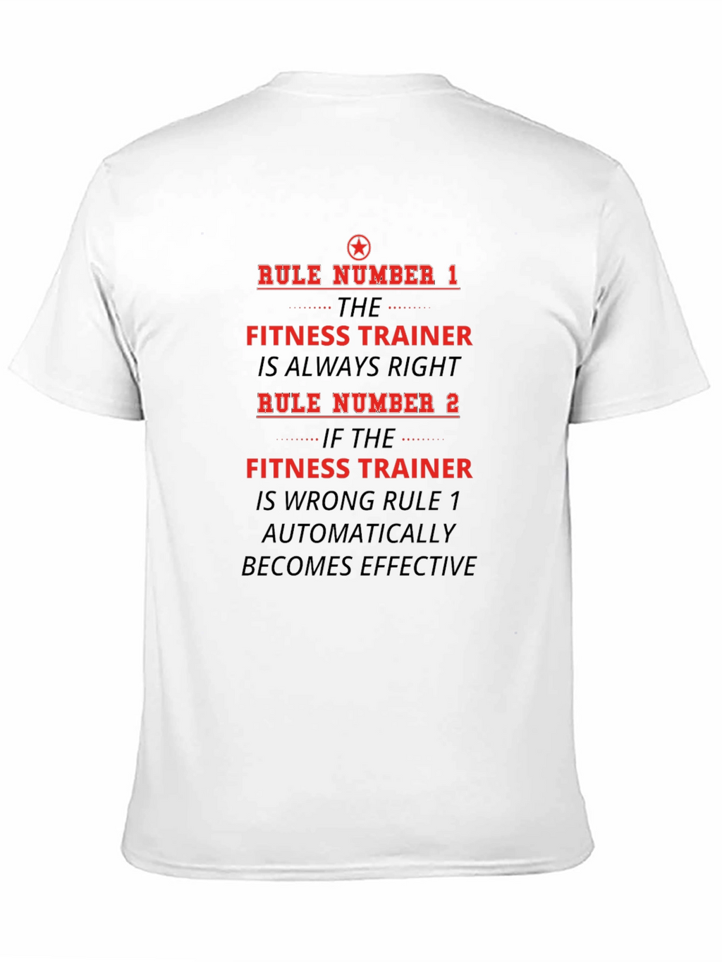Fitness Trainer Rules Funny T-Shirt