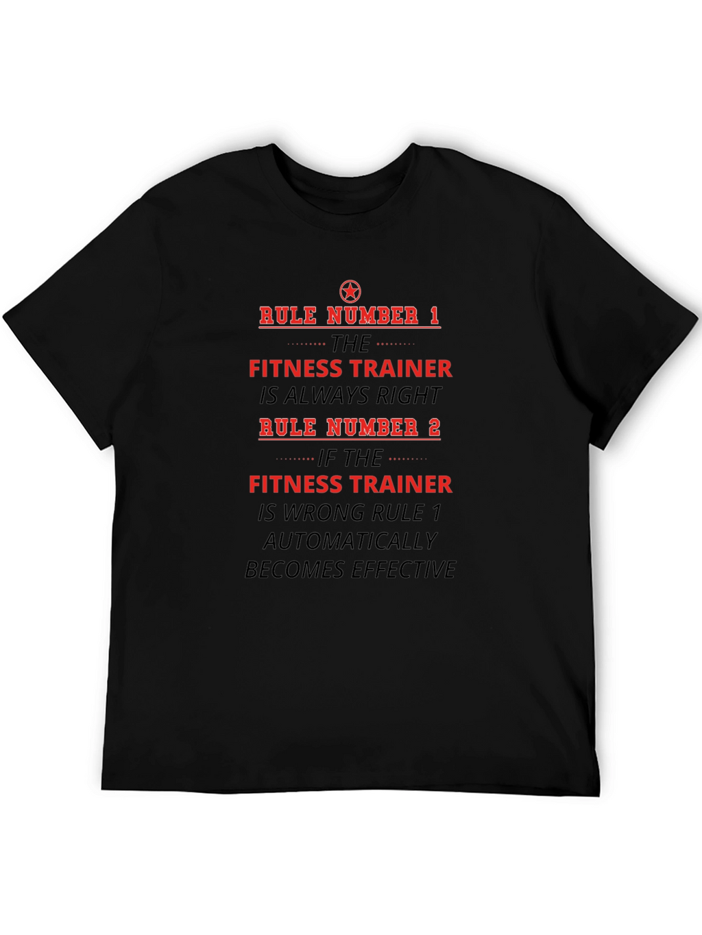 Fitness Trainer Rules Funny T-Shirt