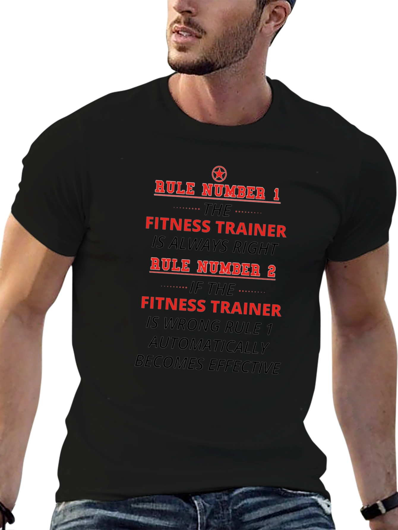 Fitness Trainer Rules Funny T-Shirt