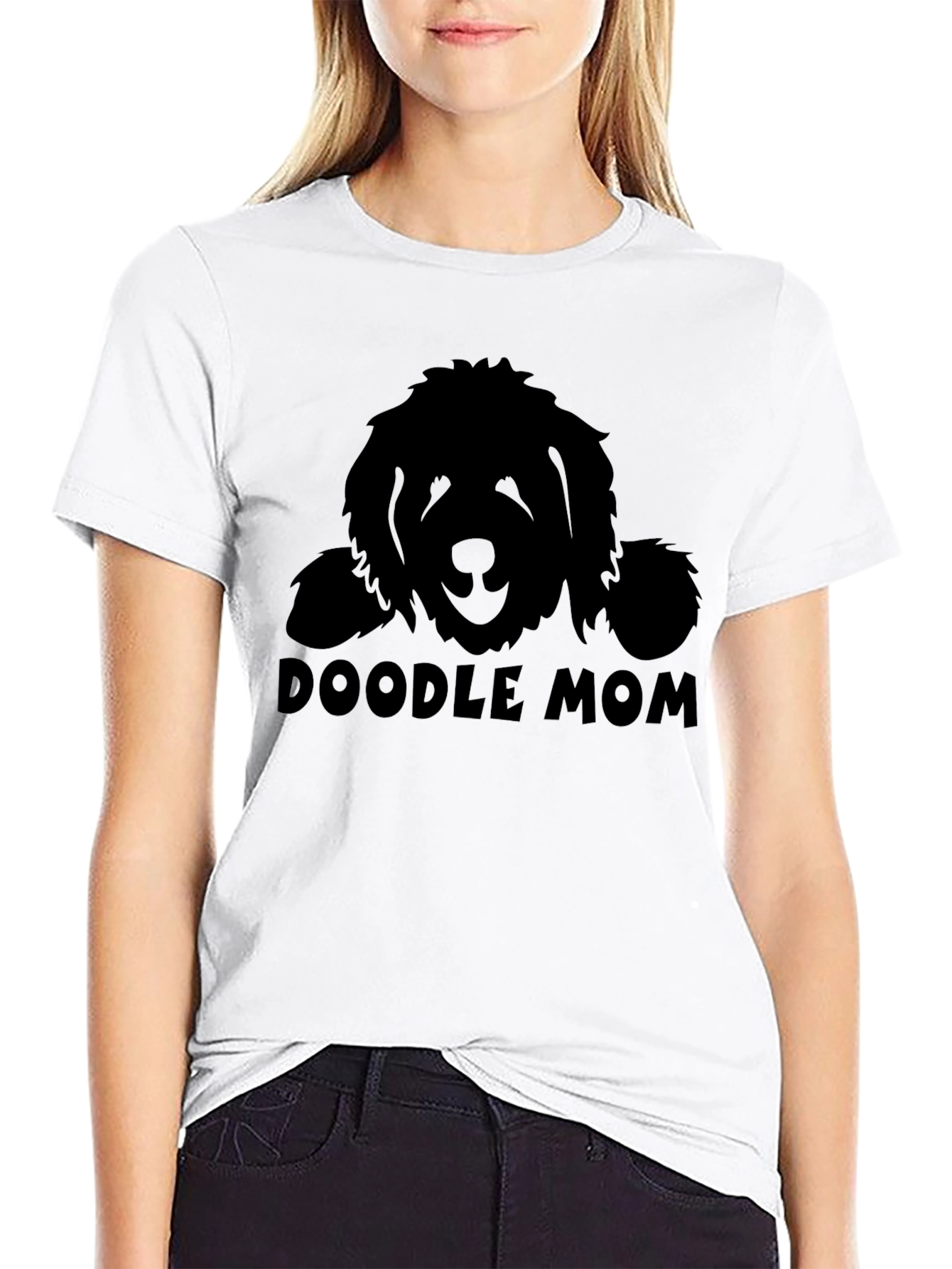 Doodle Mom Black T-Shirt