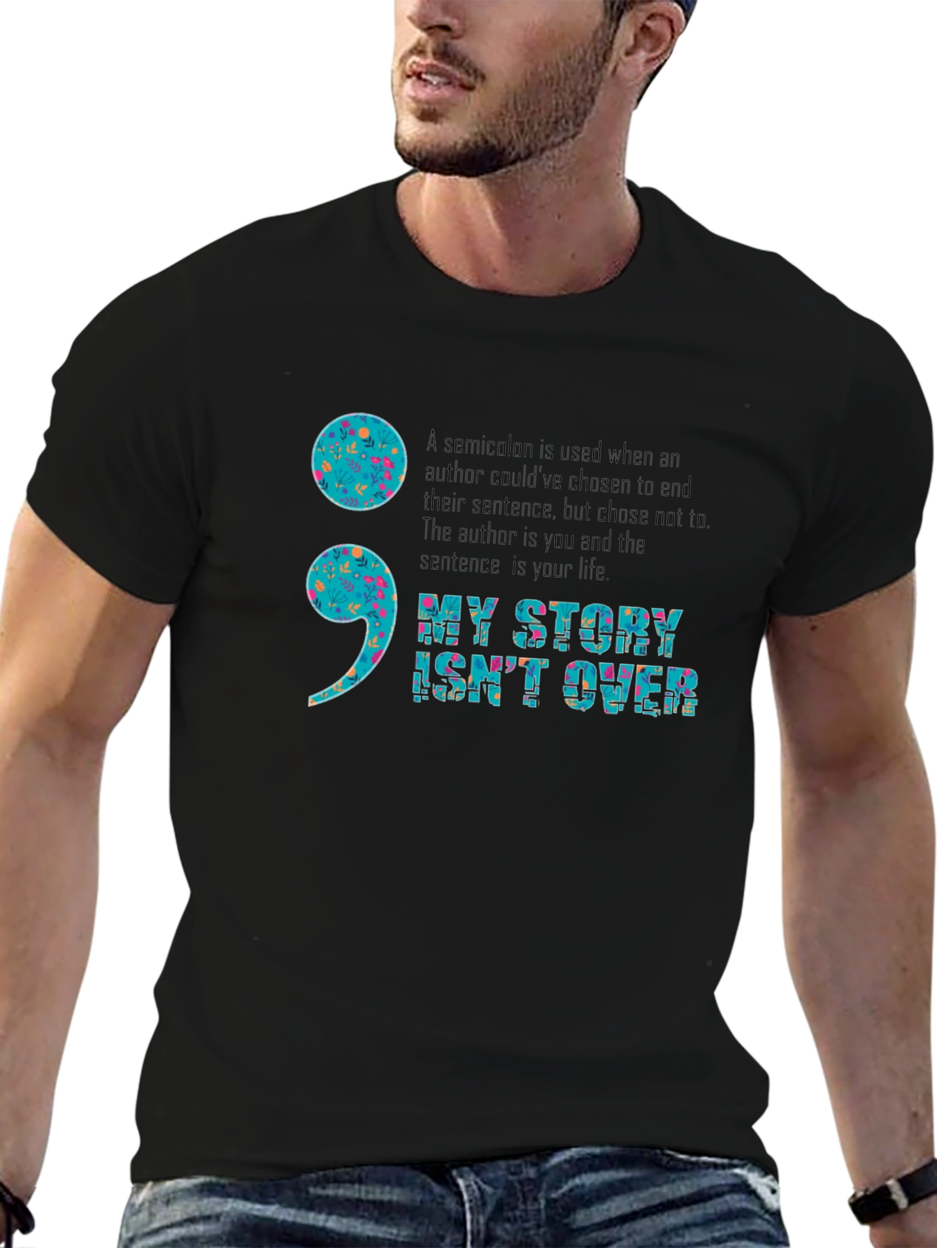 My Story Isnt Over Semicolon Graphic Tee