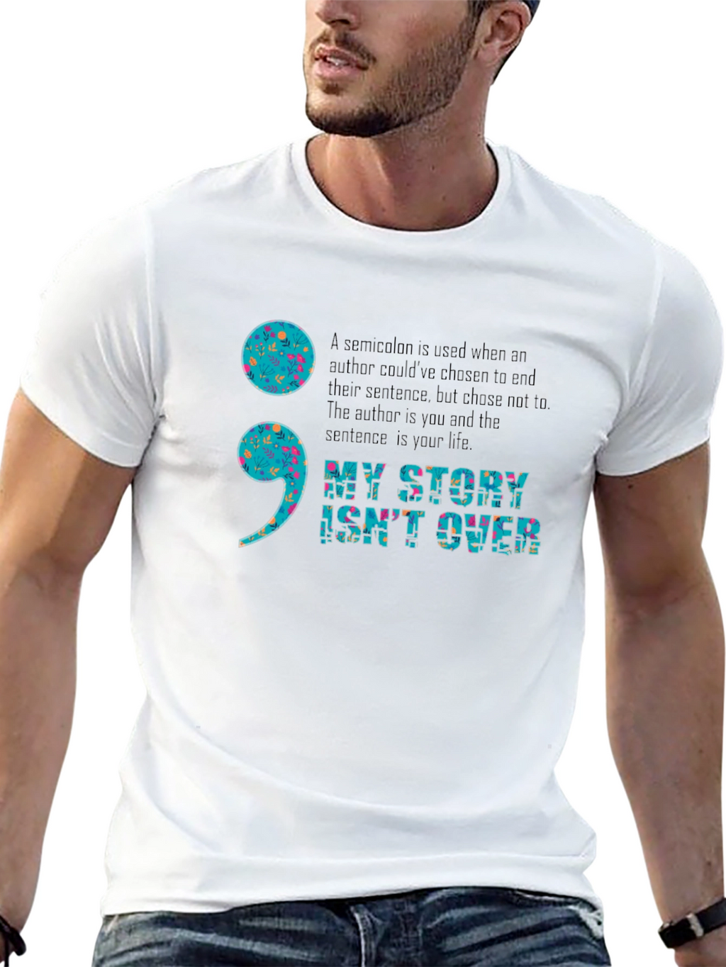 My Story Isnt Over Semicolon Graphic Tee