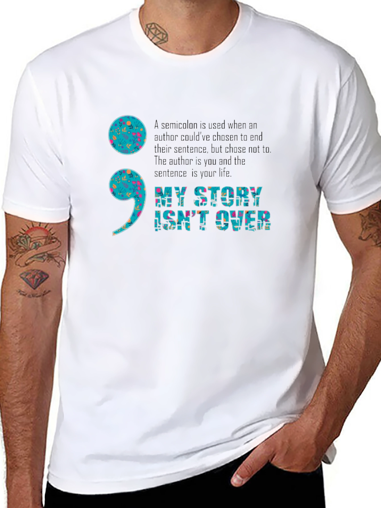 My Story Isnt Over Semicolon Graphic Tee