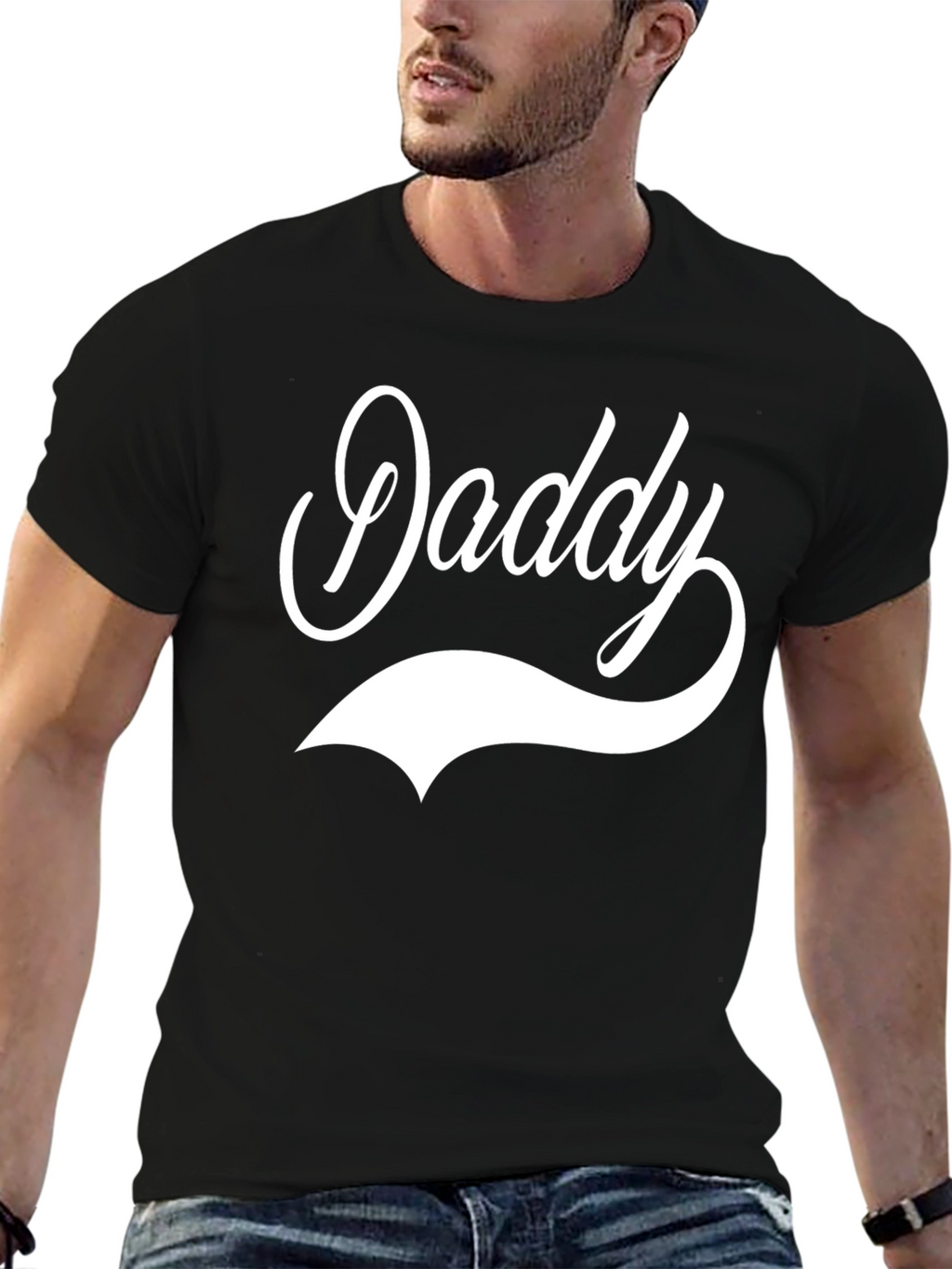 Daddy Graphic Print Black T-Shirt