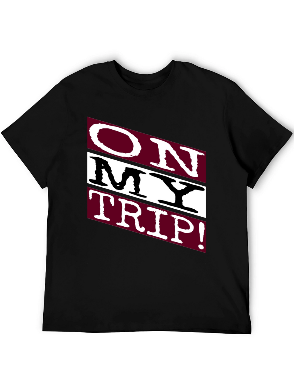 On My Trip! Graphic Tee - Black Cotton T-Shirt