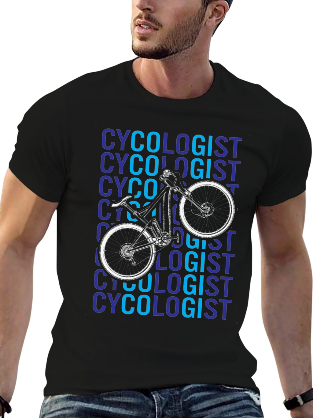 Cycologist Black Graphic T-Shirt
