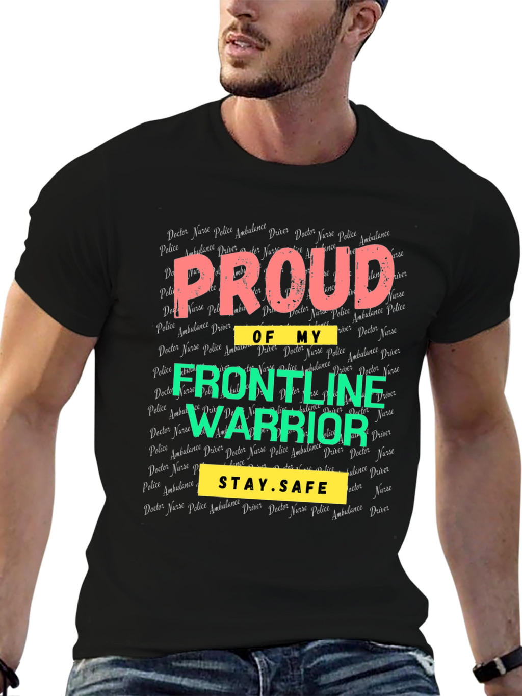 Proud Frontline Warrior Graphic T-Shirt