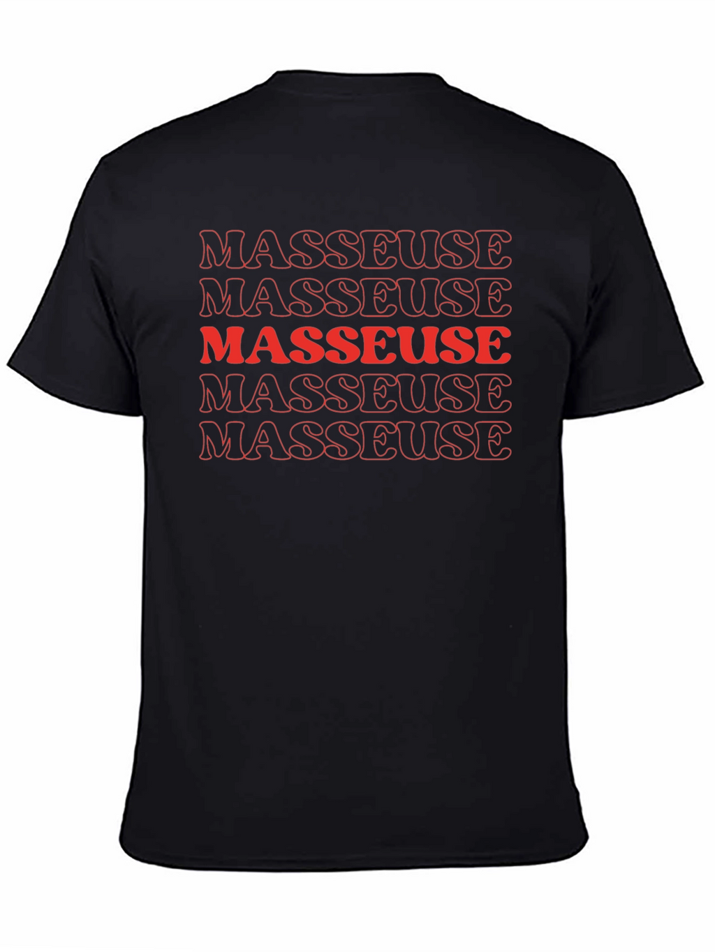 Masseuse Graphic T-Shirt - Black