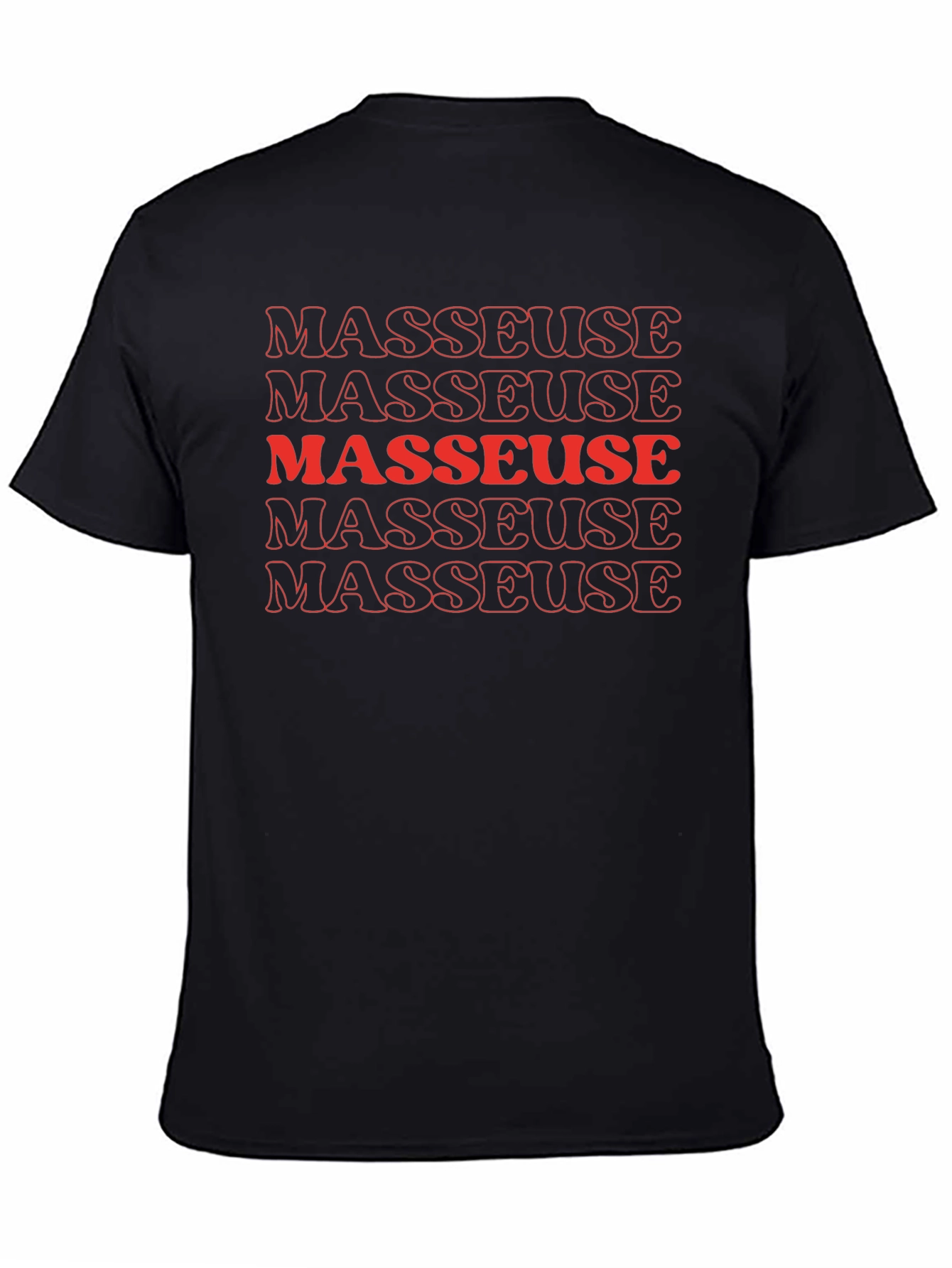 Masseuse Graphic T-Shirt - Black