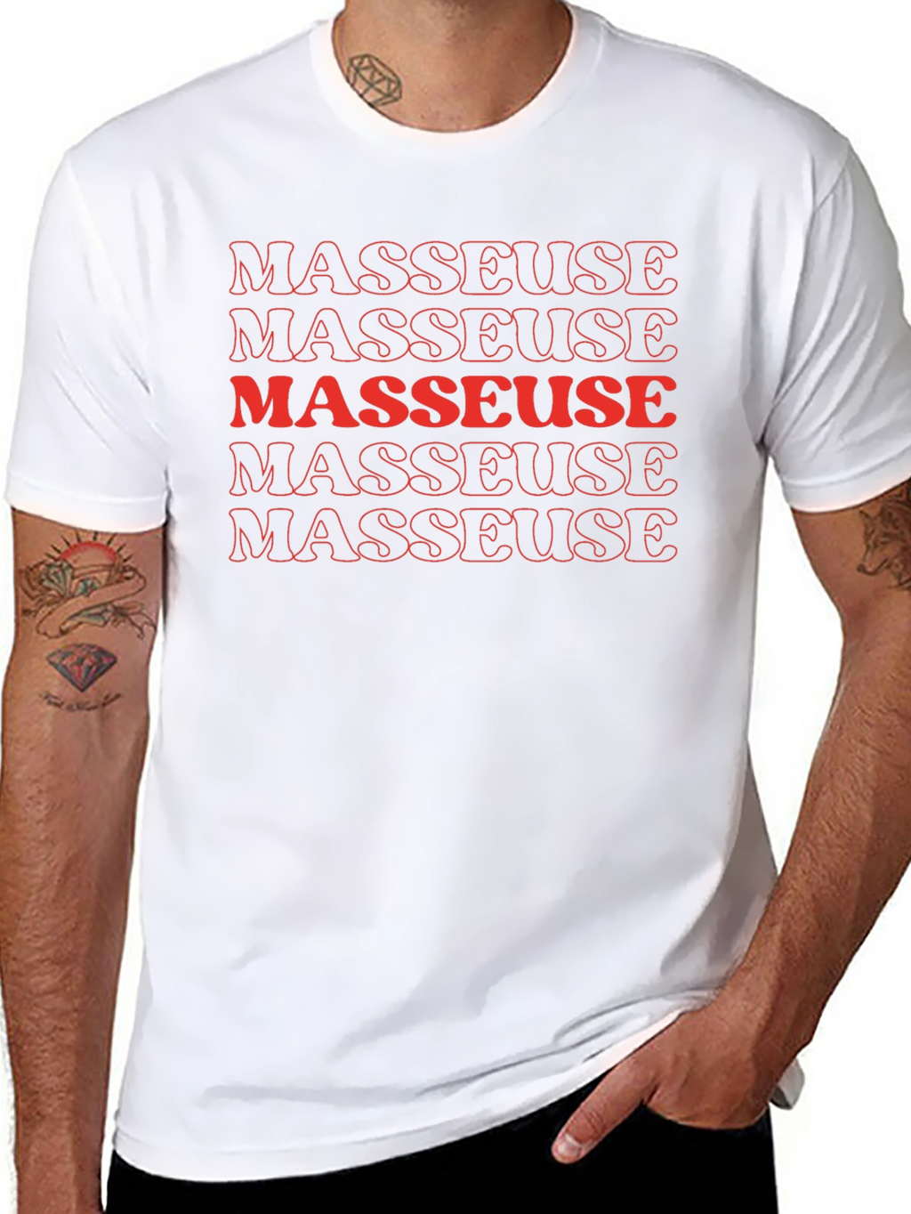 Masseuse Graphic T-Shirt - Black