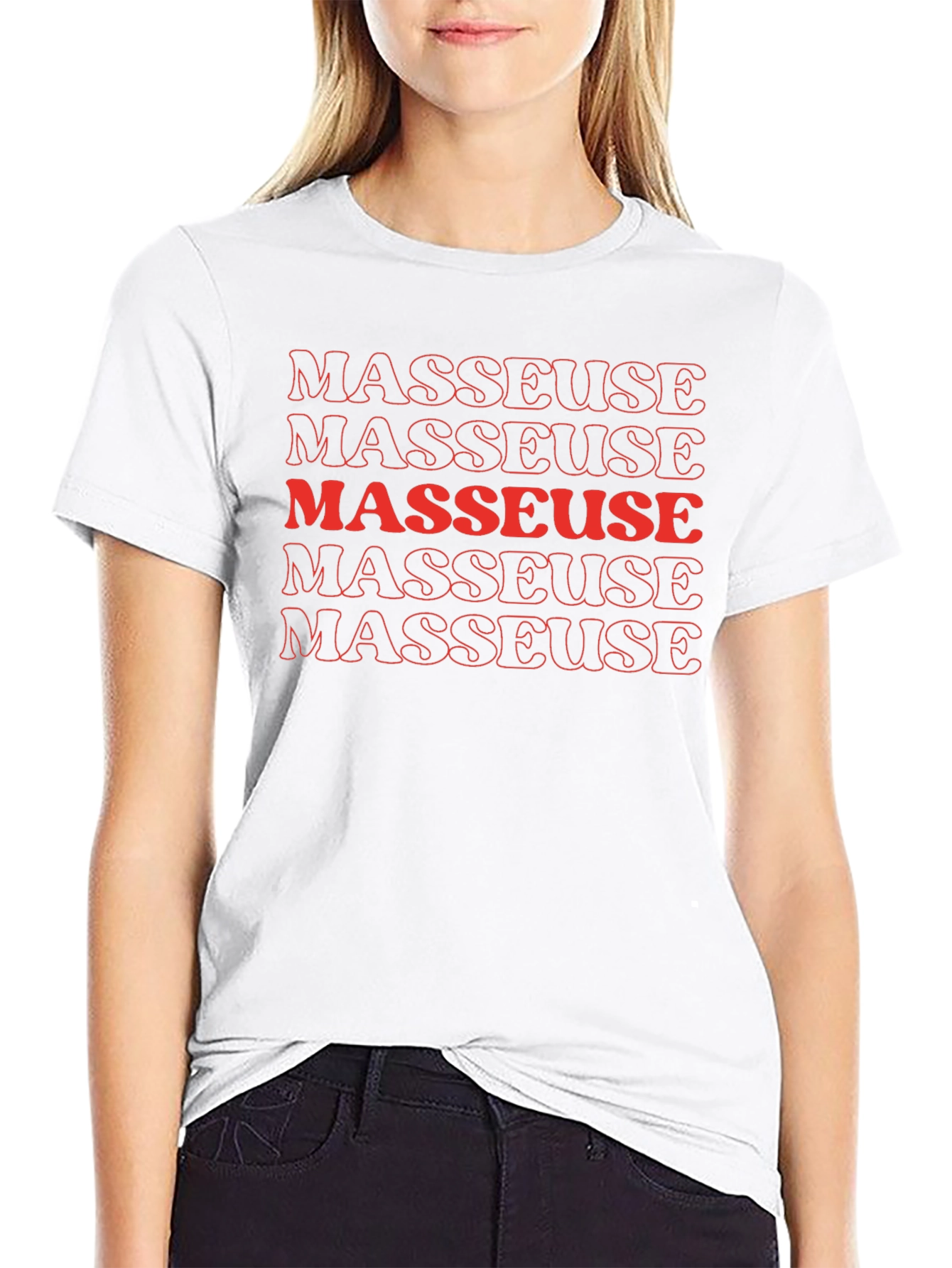Masseuse Graphic T-Shirt - Black