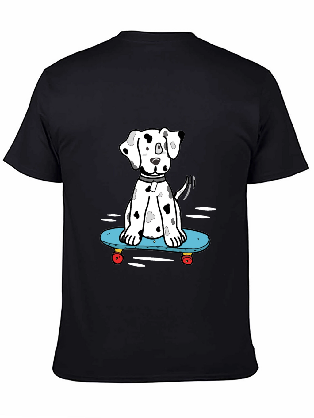 Skateboarding Dalmatian T-Shirt – Cool Dog Skater Graphic Tee