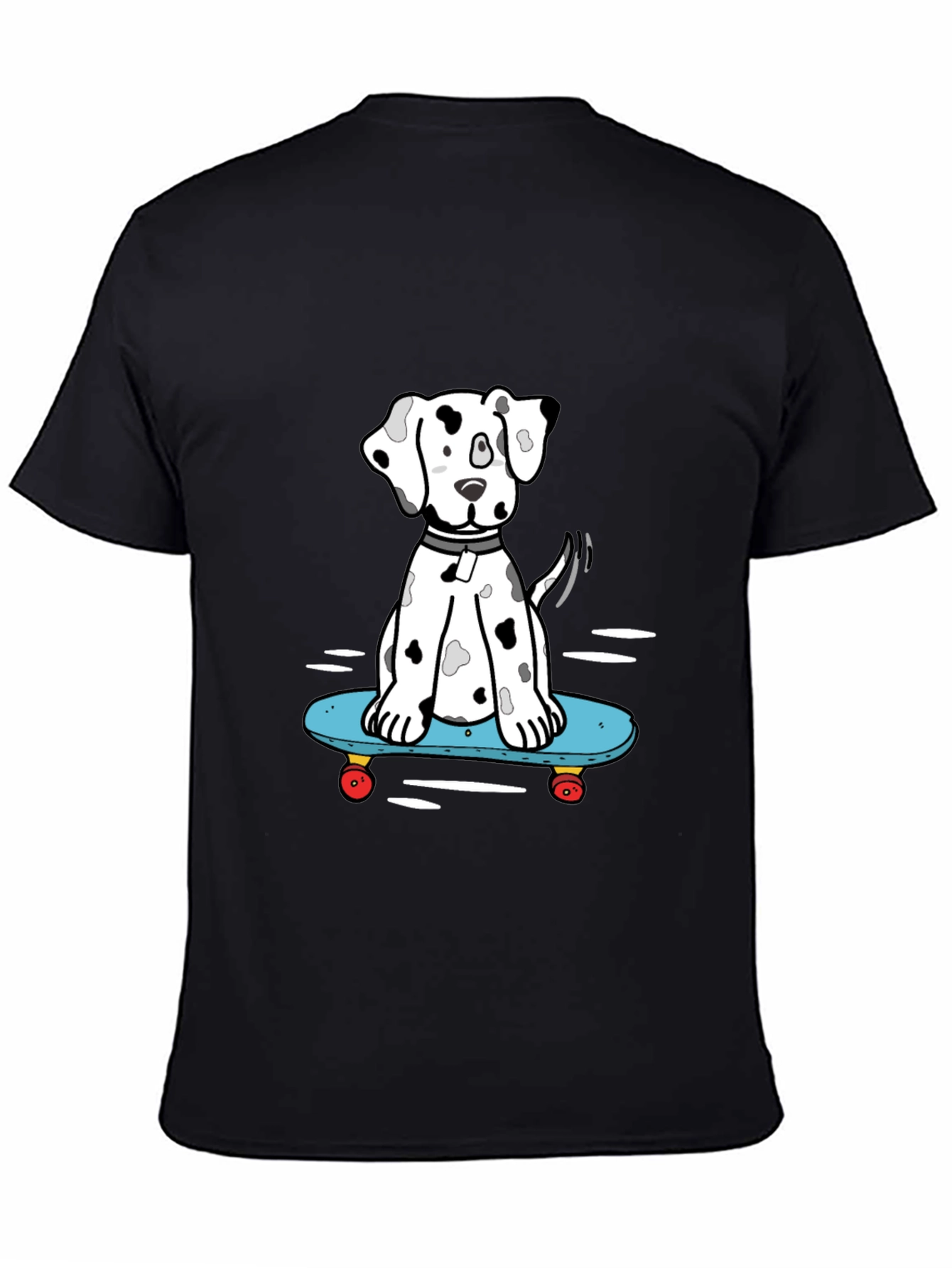 Skateboarding Dalmatian T-Shirt – Cool Dog Skater Graphic Tee