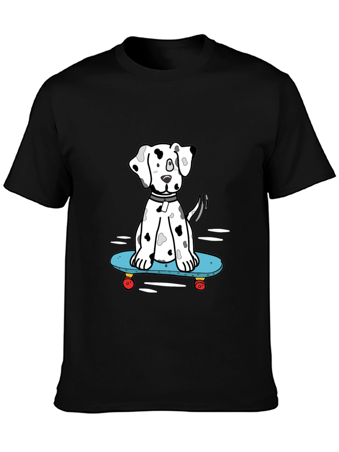 Skateboarding Dalmatian T-Shirt – Cool Dog Skater Graphic Tee