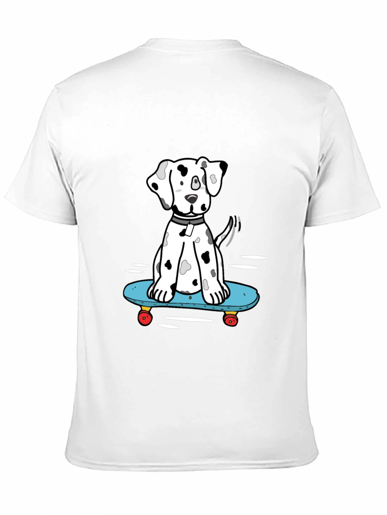Skateboarding Dalmatian T-Shirt – Cool Dog Skater Graphic Tee