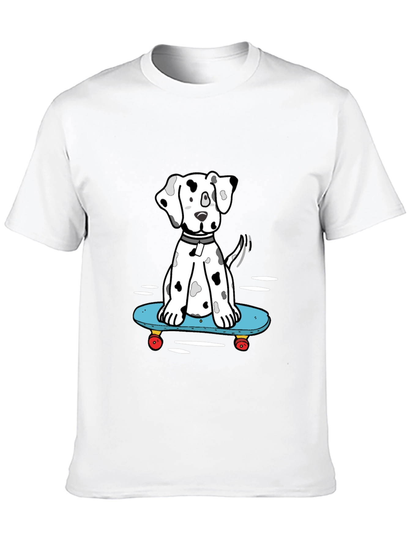Skateboarding Dalmatian T-Shirt – Cool Dog Skater Graphic Tee