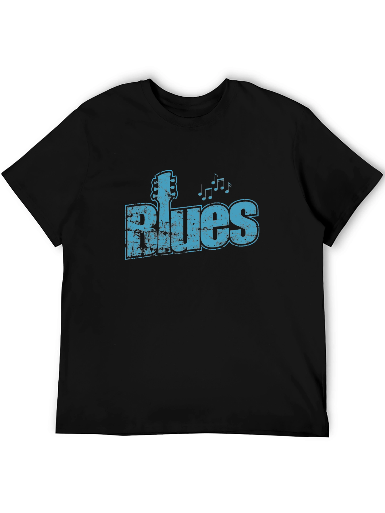 Blues Music Graphic Black T-Shirt
