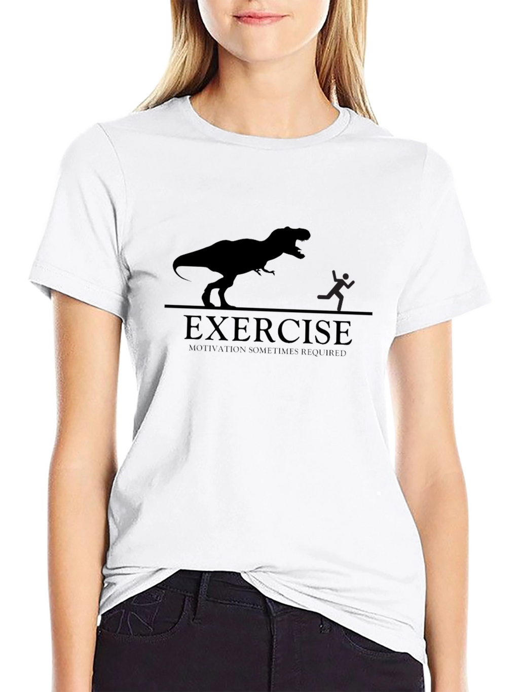 Exercise Dinosaur T-Shirt - Motivation Required