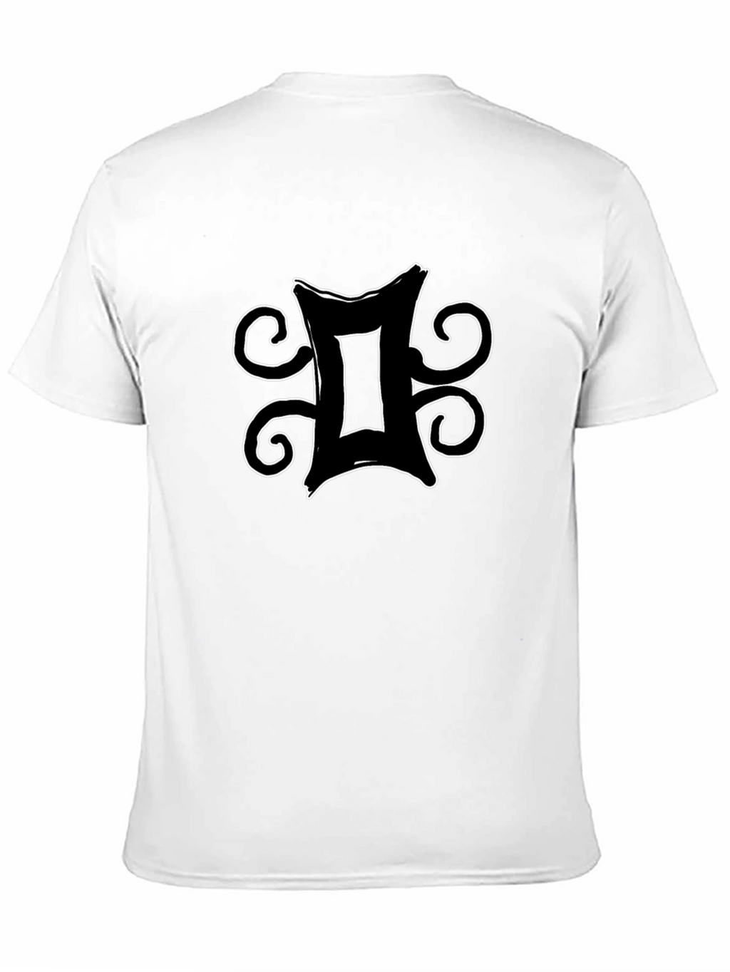 Gemini Zodiac Symbol Graphic Tee - Black