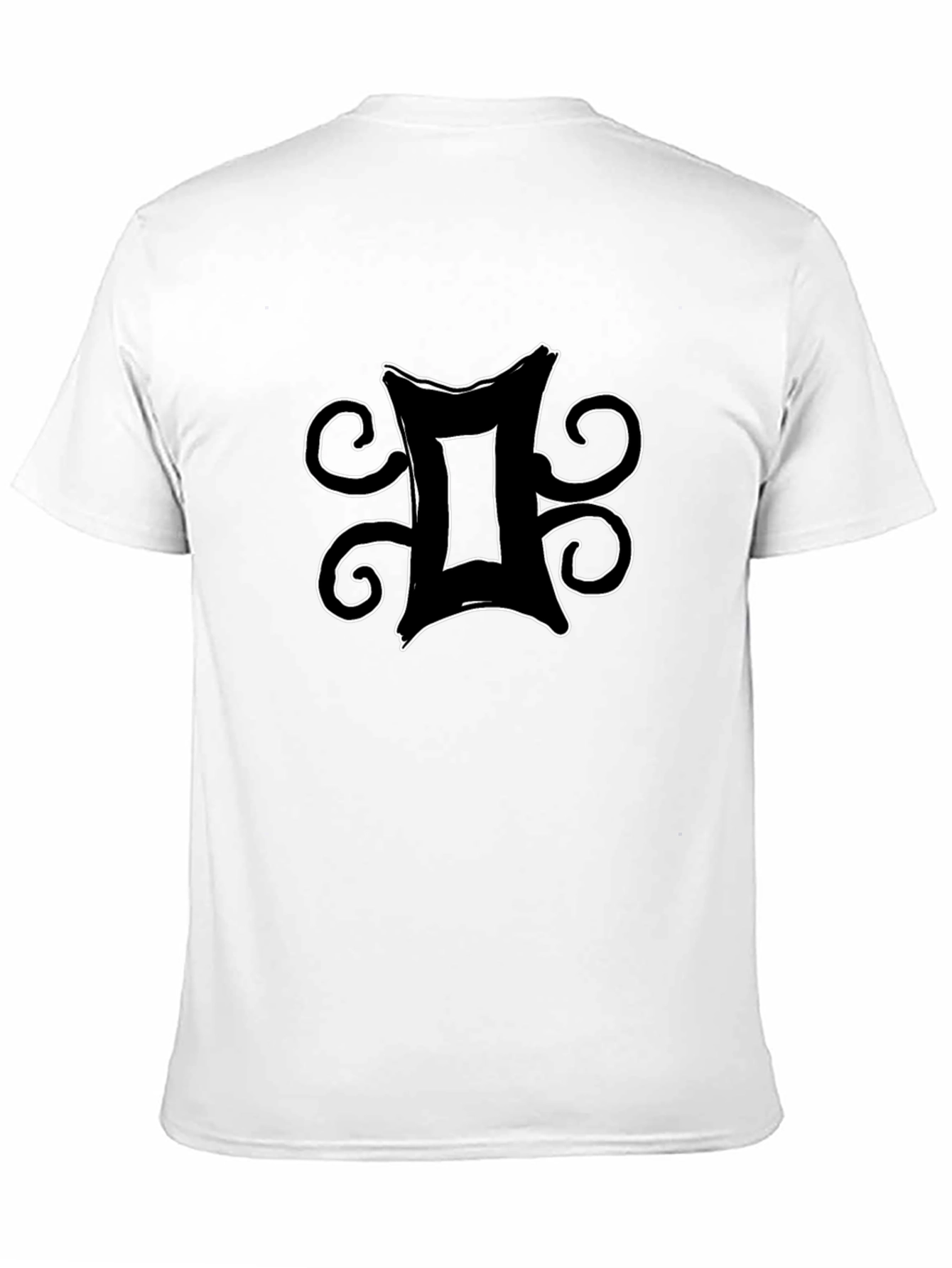 Gemini Zodiac Symbol Graphic Tee - Black