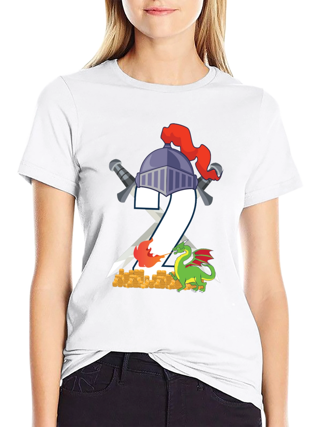 Knight & Dragon T-Shirt - Fantasy Tee