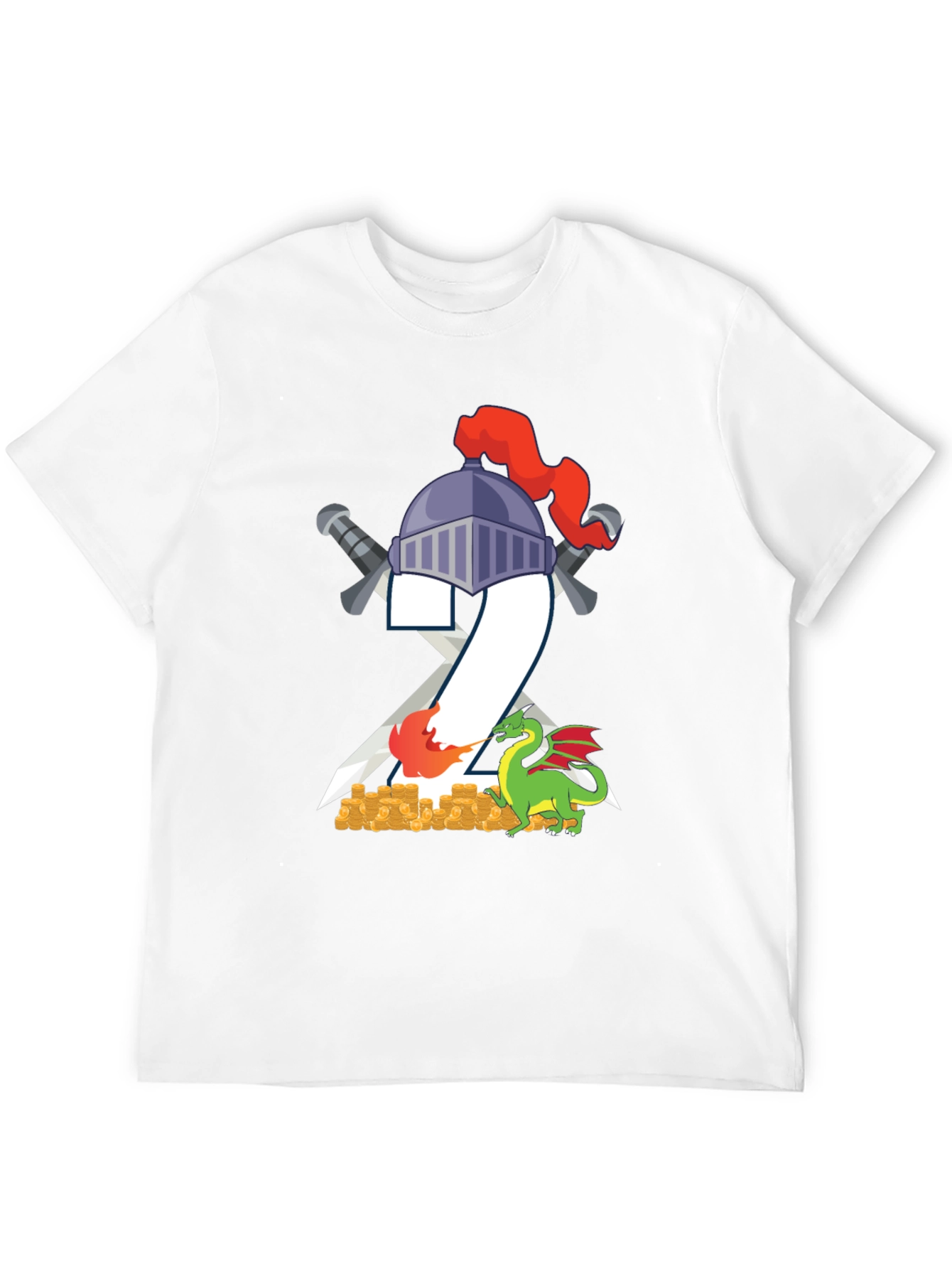 Knight & Dragon T-Shirt - Fantasy Tee