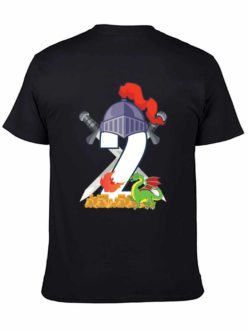 Knight & Dragon T-Shirt - Fantasy Tee