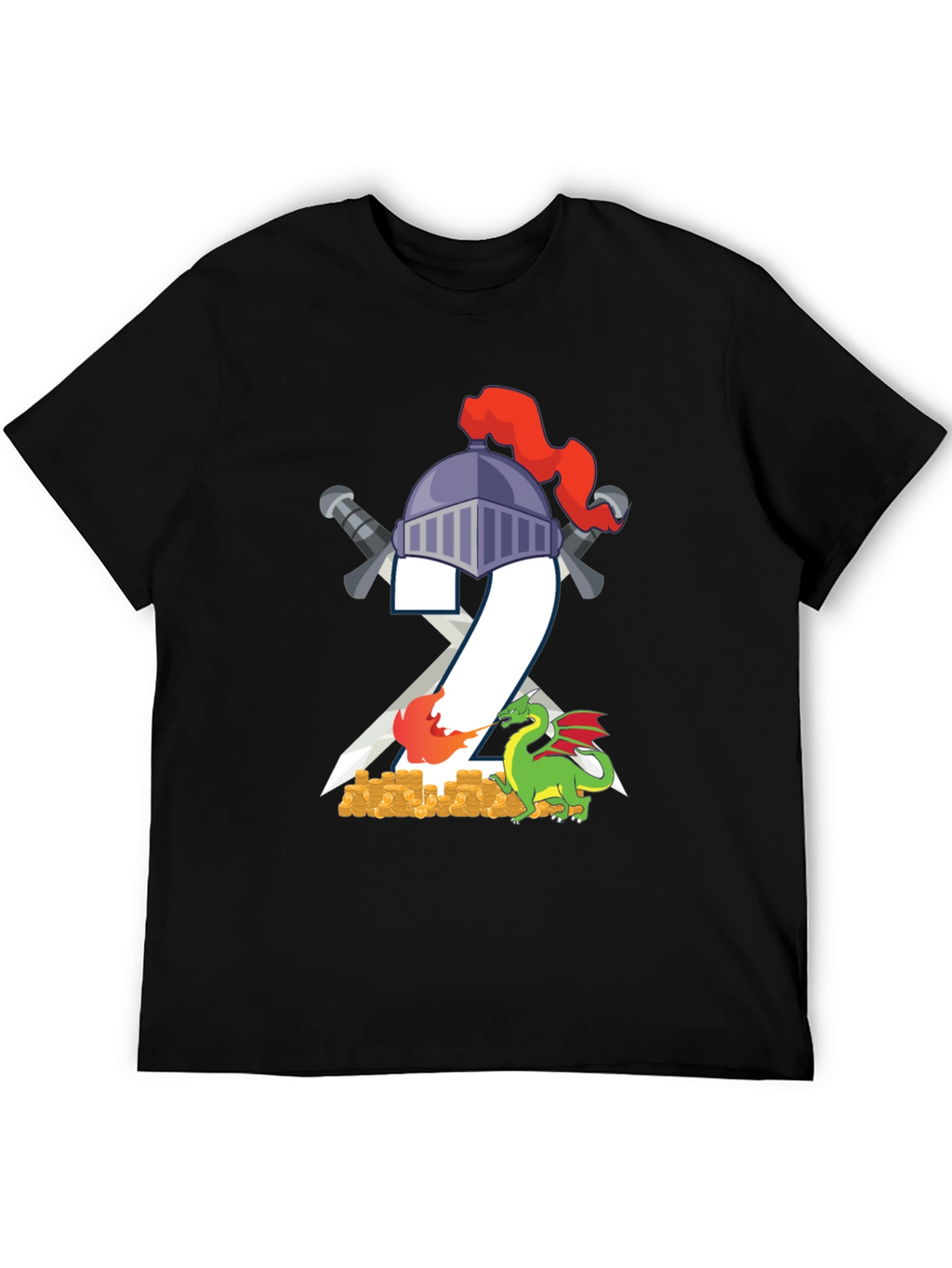 Knight & Dragon T-Shirt - Fantasy Tee