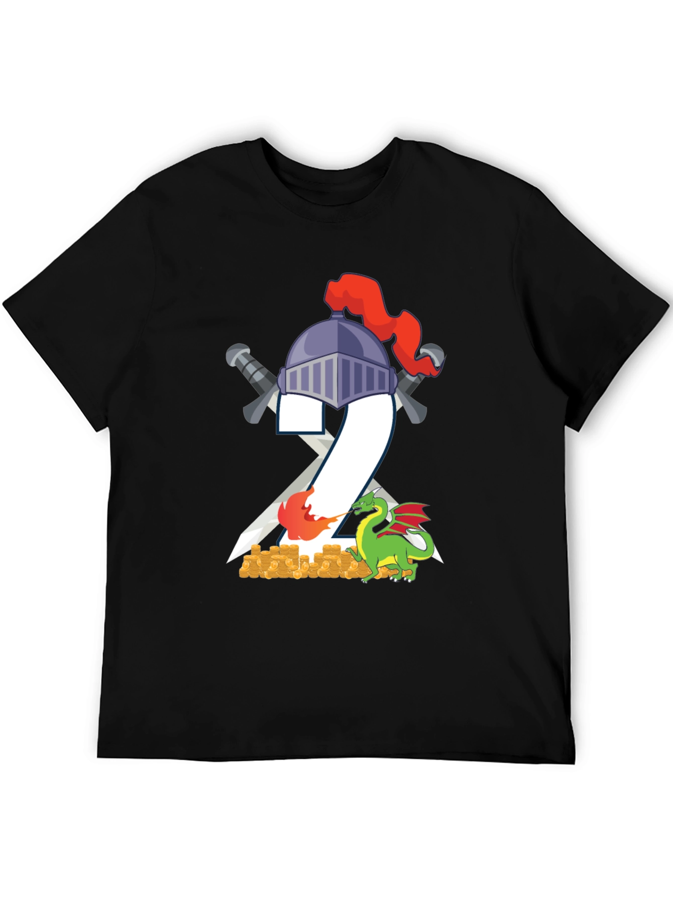 Knight & Dragon T-Shirt - Fantasy Tee