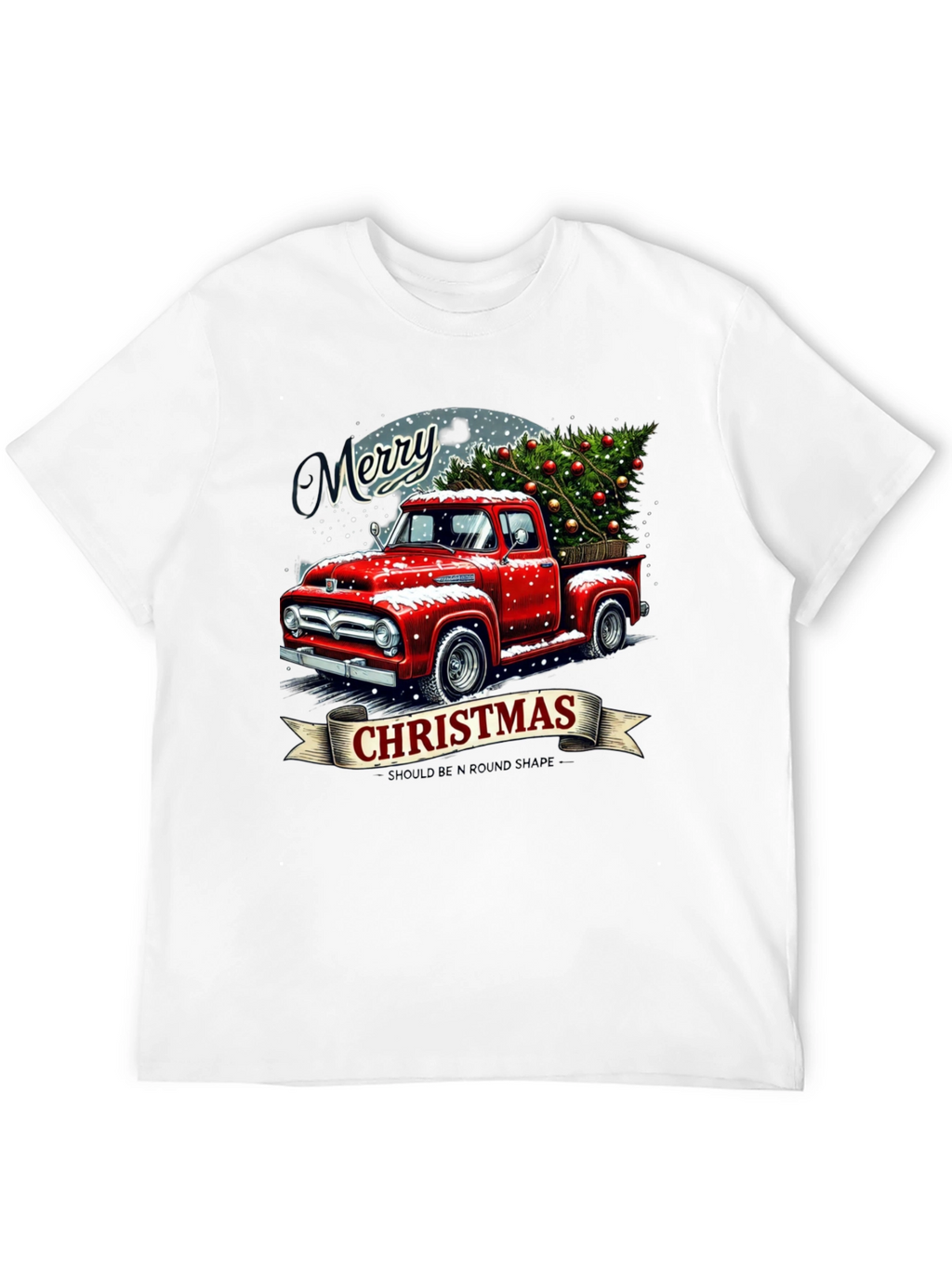Merry Christmas Red Truck T-Shirt