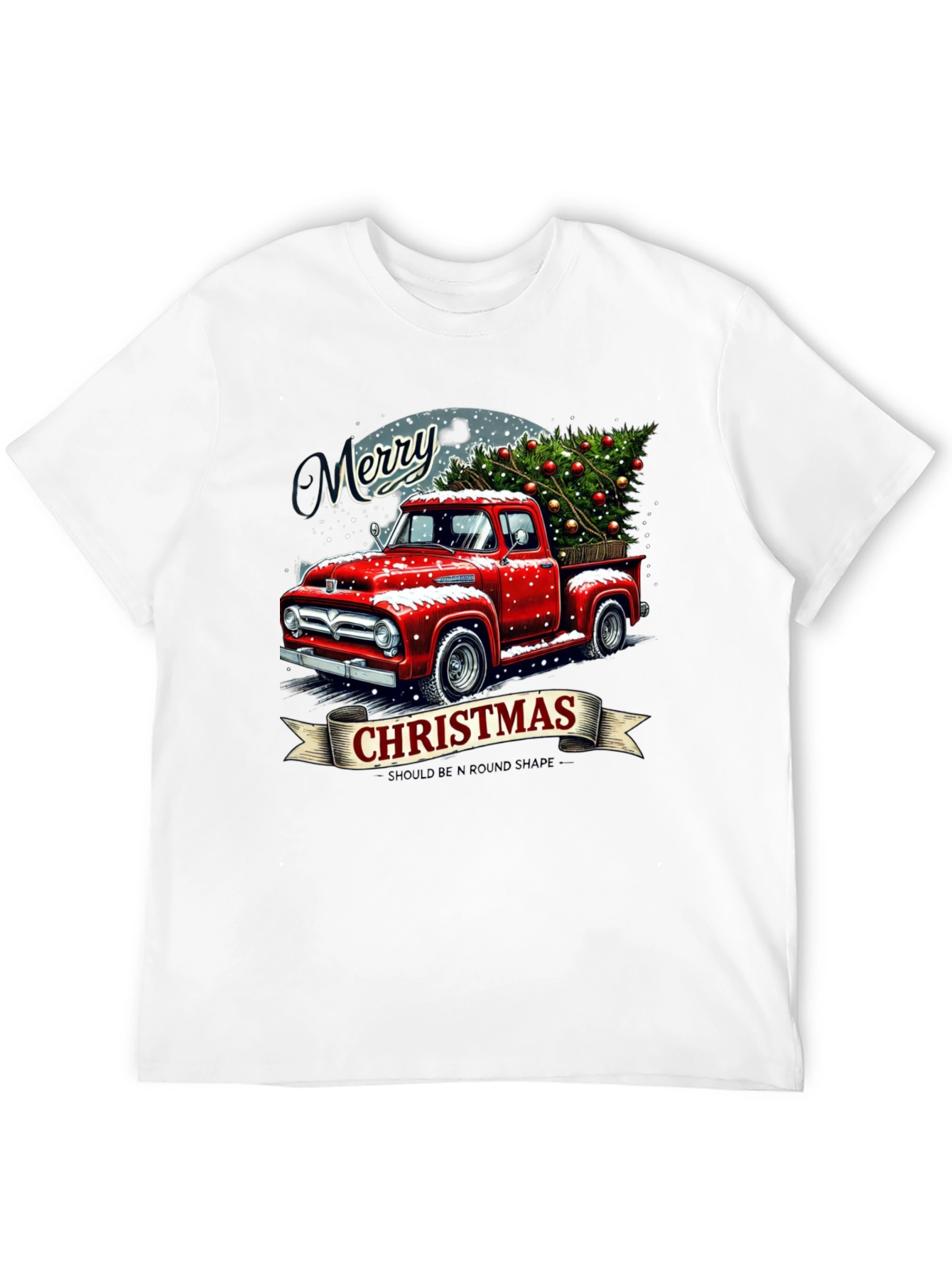 Merry Christmas Red Truck T-Shirt