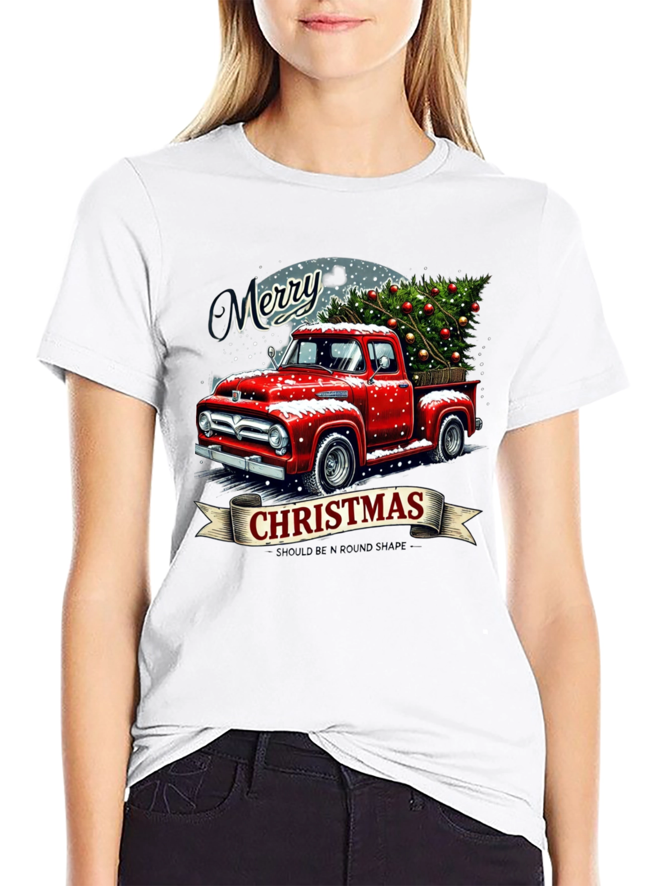Merry Christmas Red Truck T-Shirt