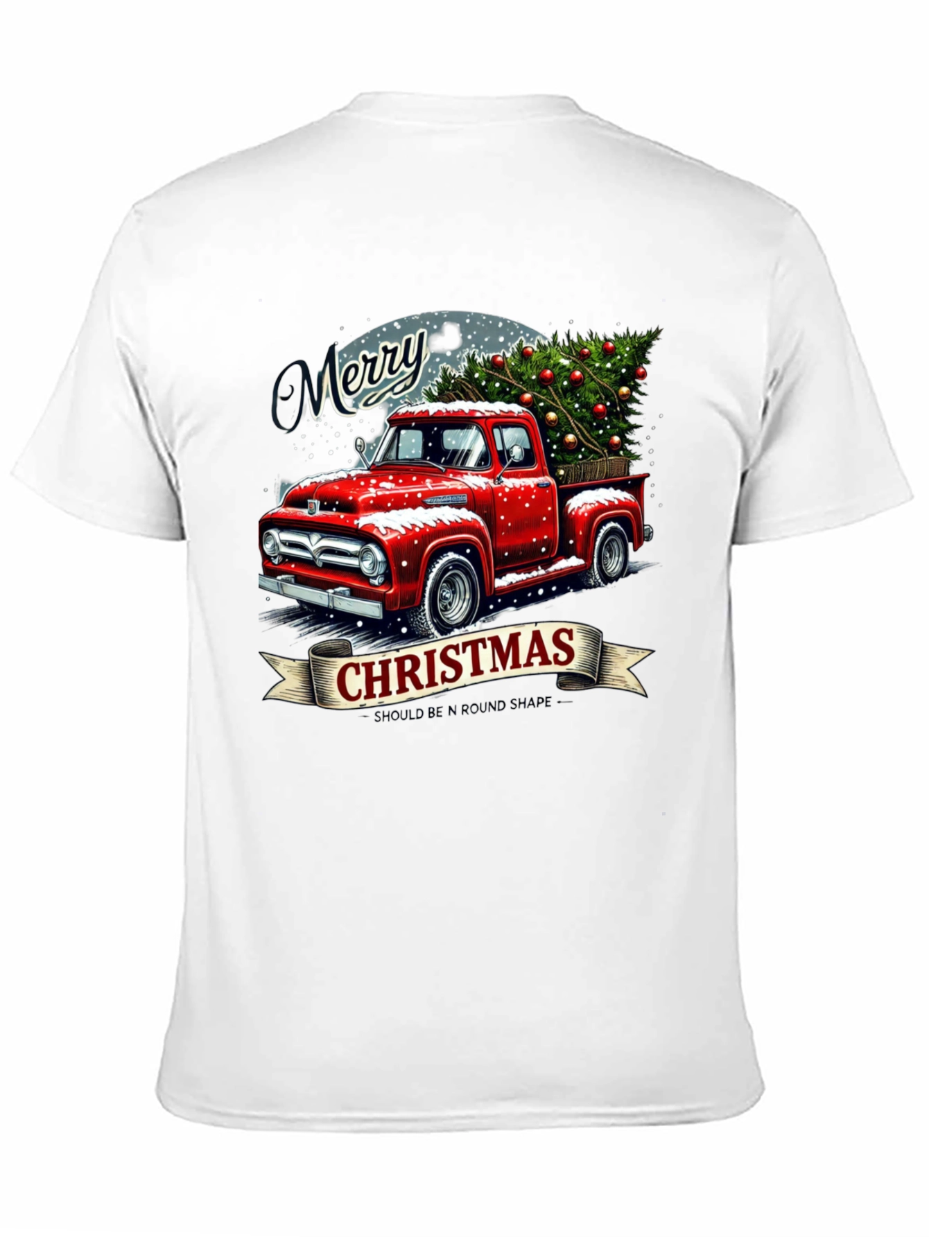 Merry Christmas Red Truck T-Shirt