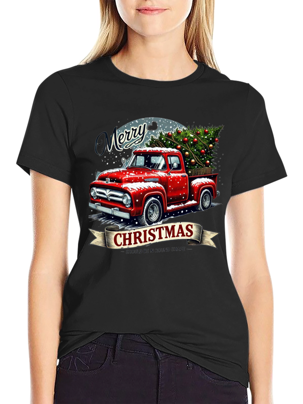 Merry Christmas Red Truck T-Shirt