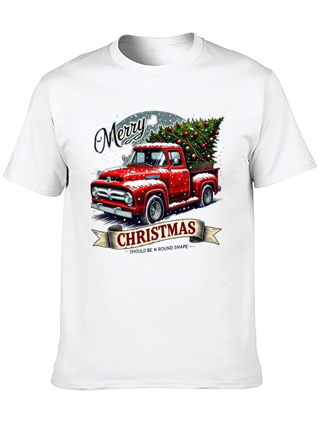 Merry Christmas Red Truck T-Shirt