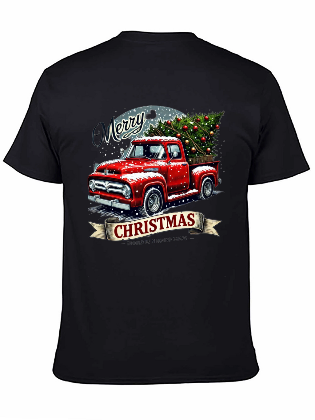 Merry Christmas Red Truck T-Shirt